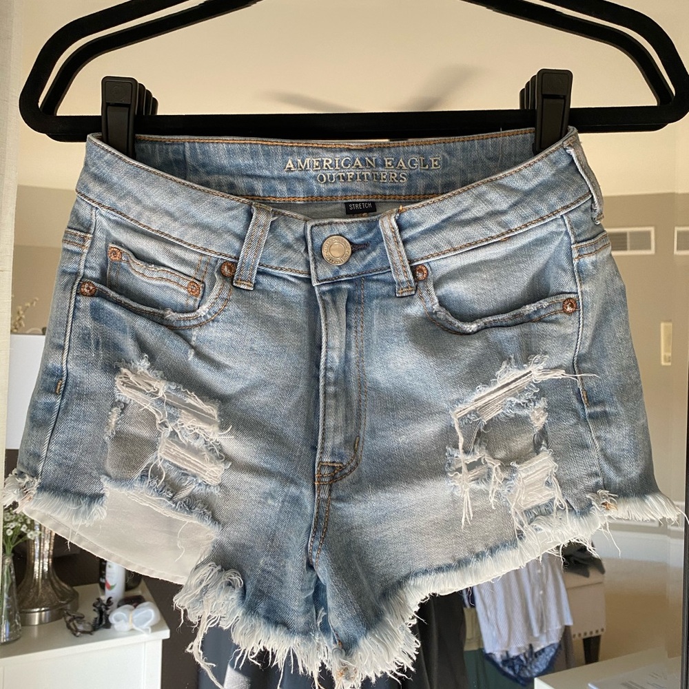 Light-Washed Jean Shorts